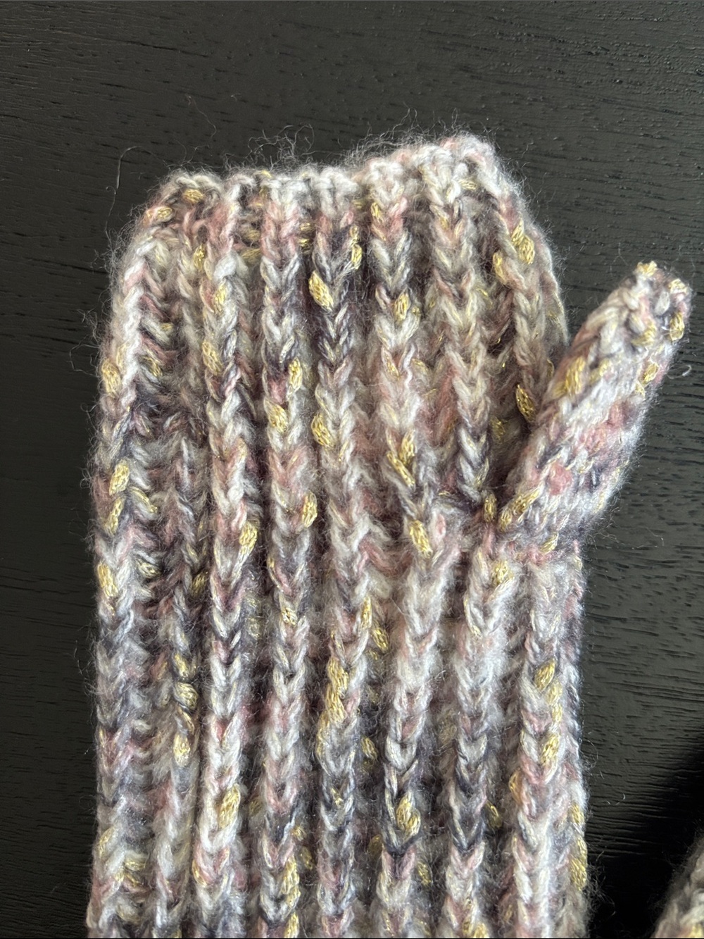 NWT LOFT Ribbed Fingerless Mittens - Picture 3 of 3